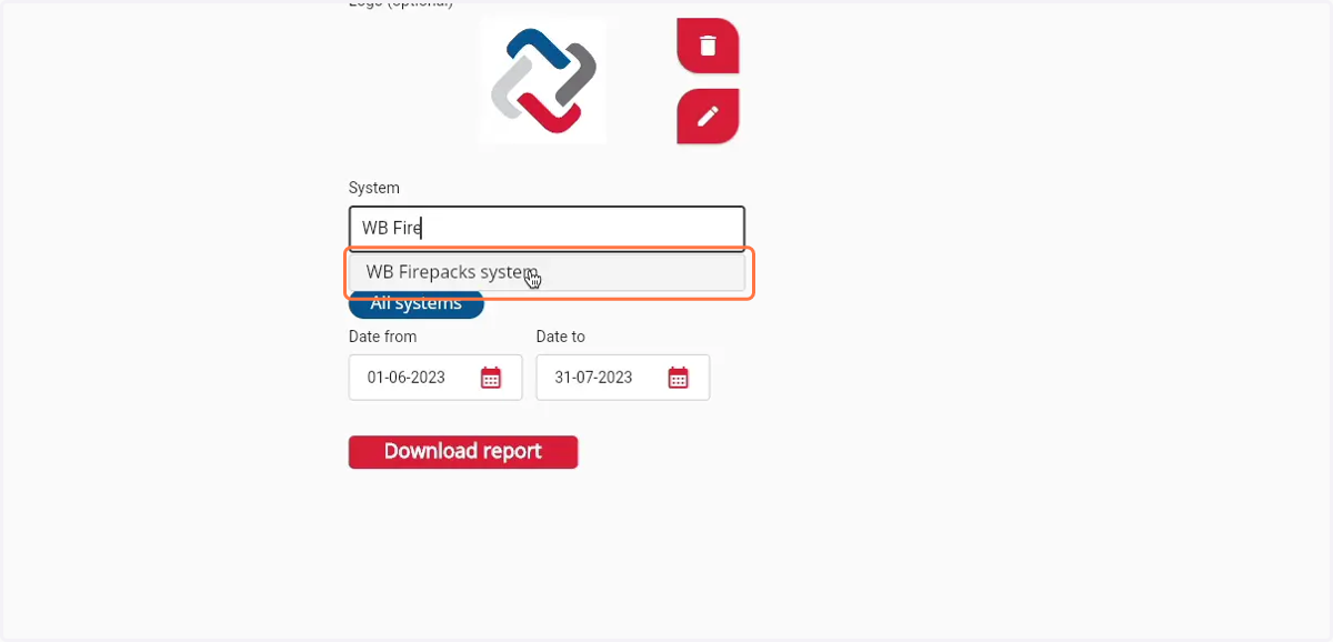 Type the name of the desired Firepack
