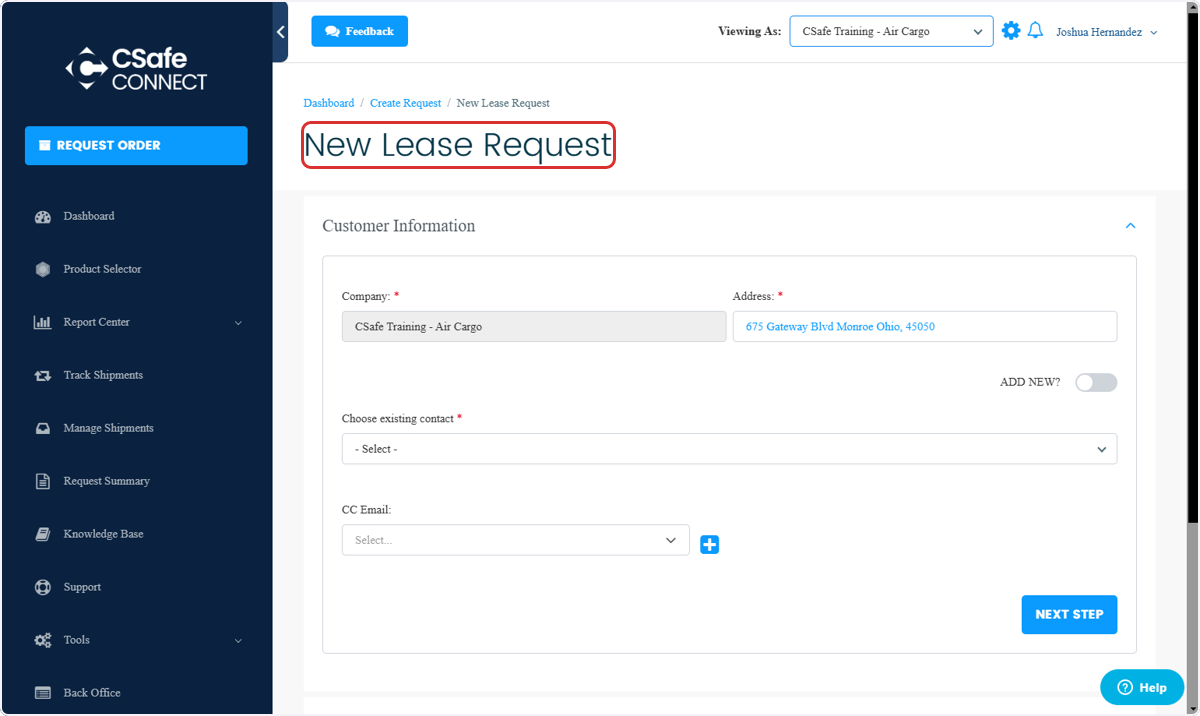 Csafe Rkn Id How to Request an Order in CSafe Connect for Bulk Air Cargo Leases ...