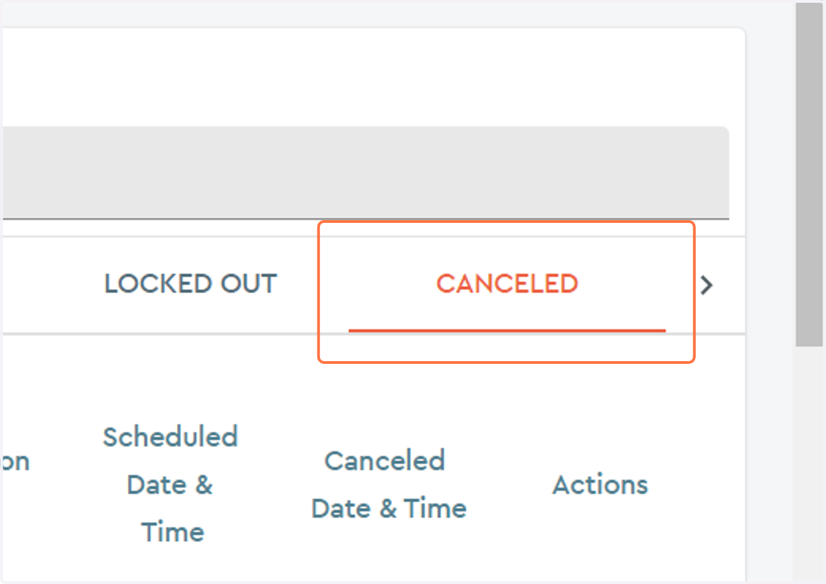 Select CANCELED