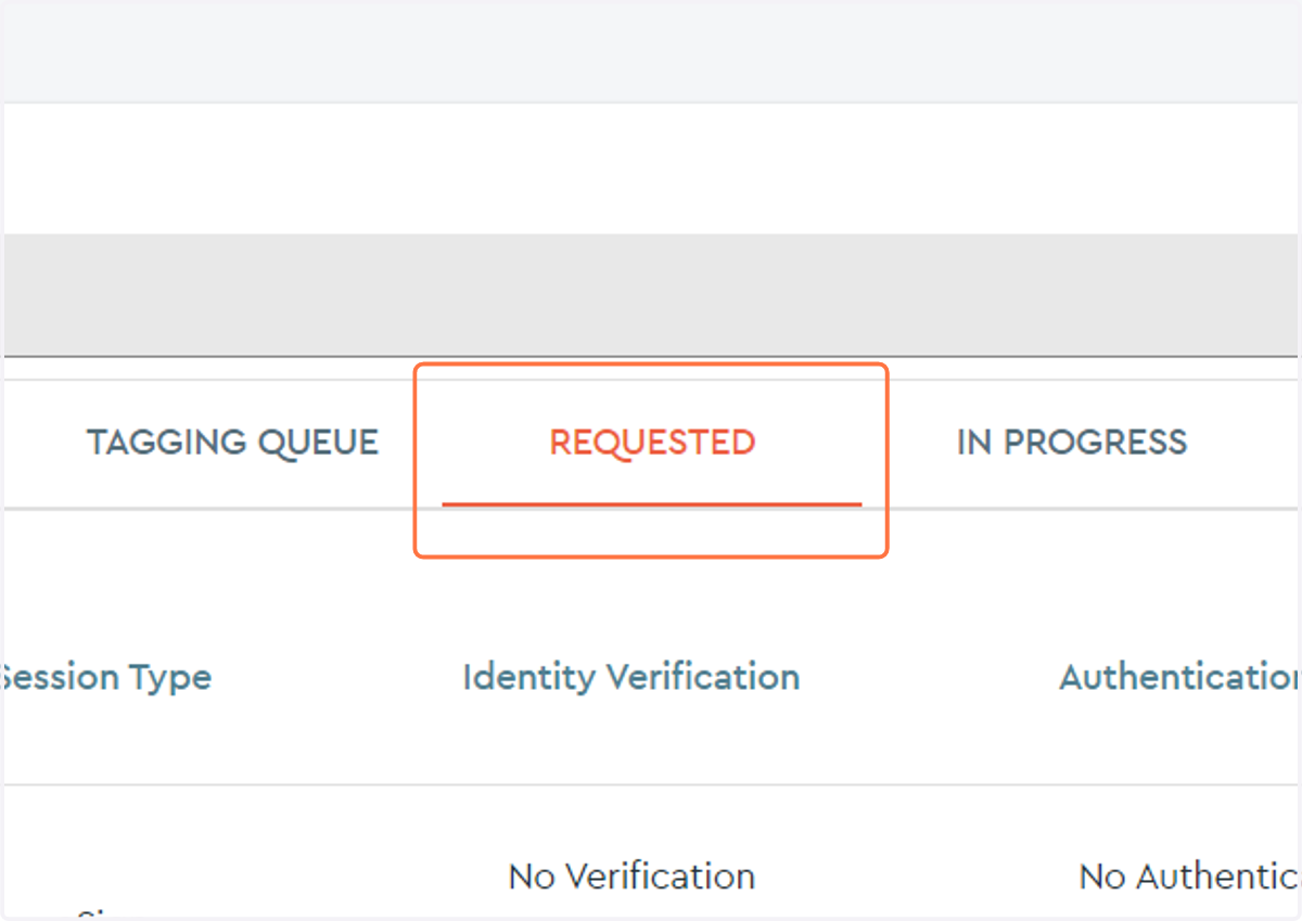 Select REQUESTED