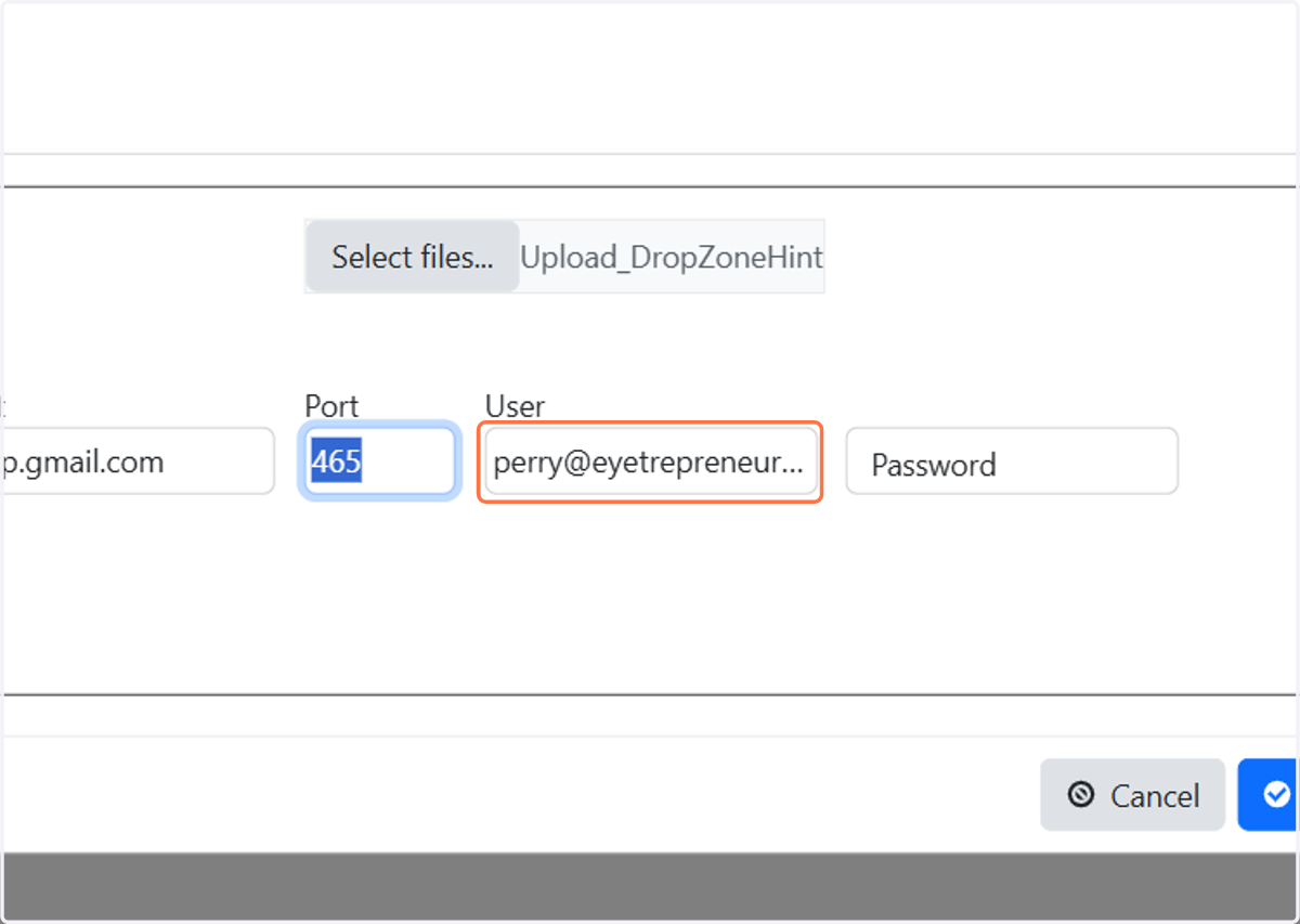 Type your email again or username you login with