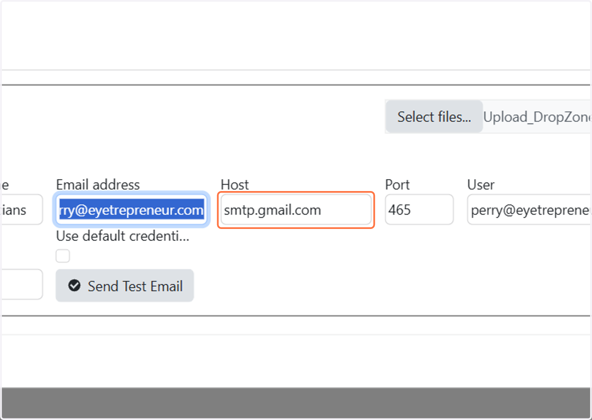 Type smtp.gmail.com