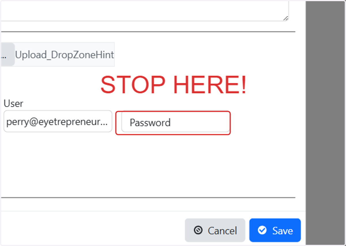 Before entering password, you need to setup a special password