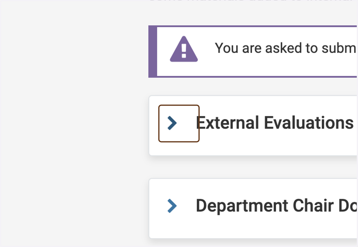 Click the "expand" button next to External Evaluations