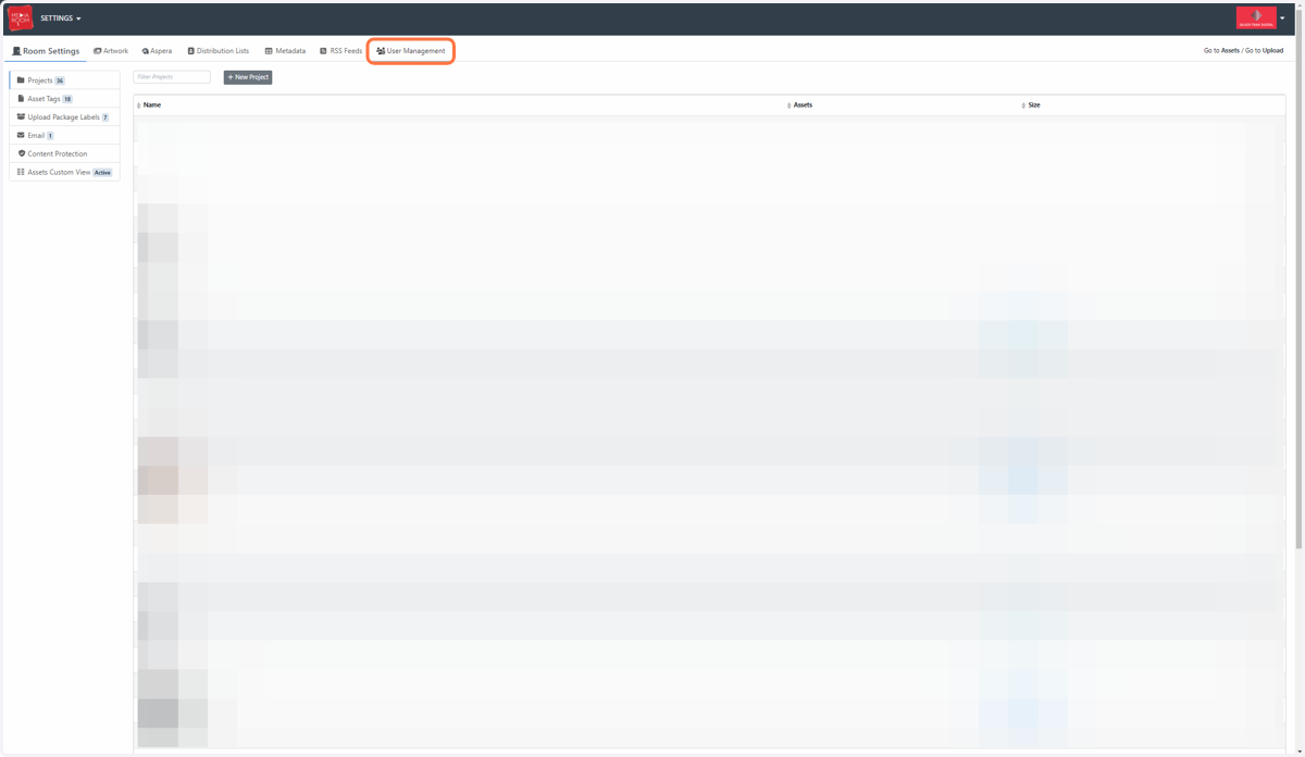 Click on User Management