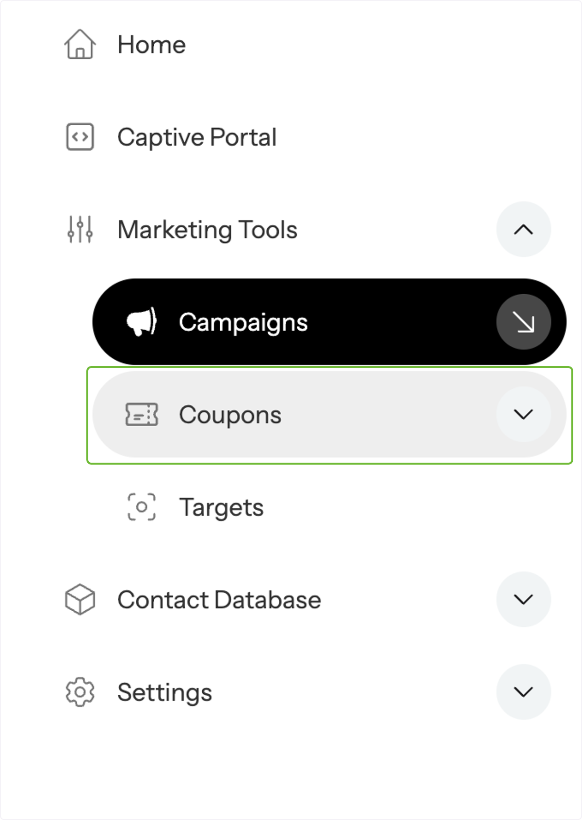 Open Coupons in Marketing Tools