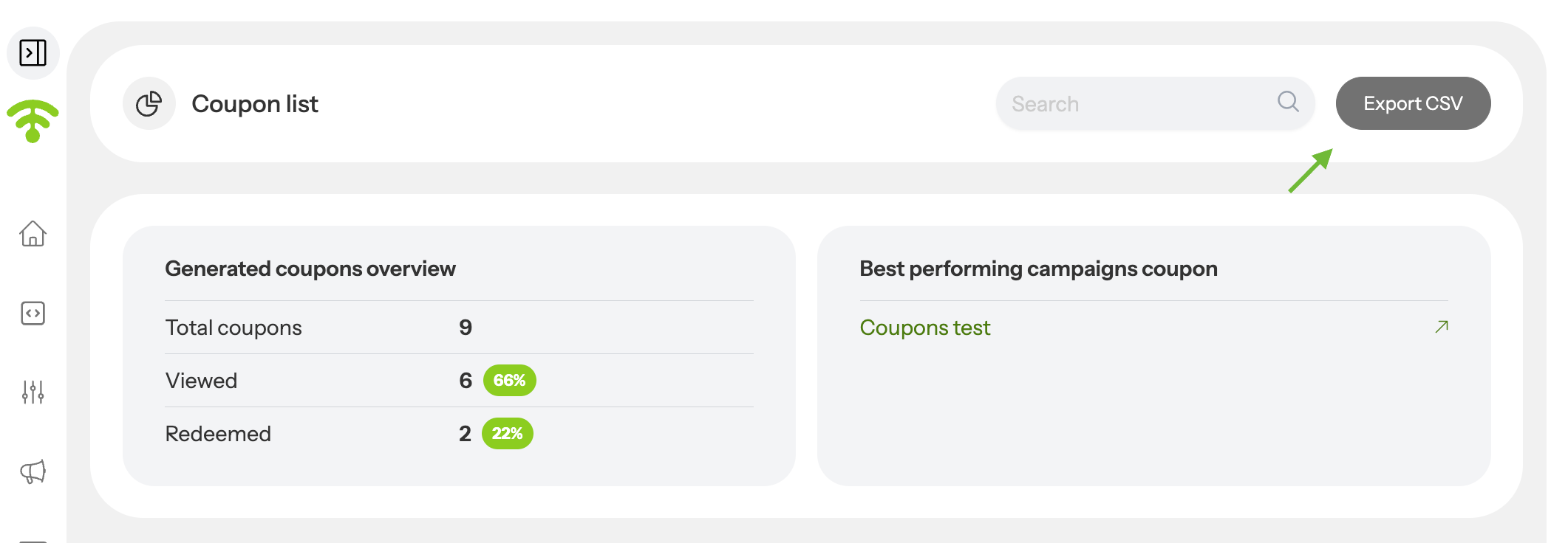 Export Coupon Data