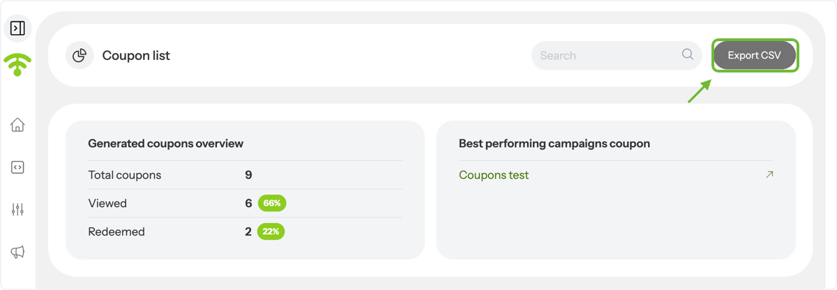 Export Coupon Data