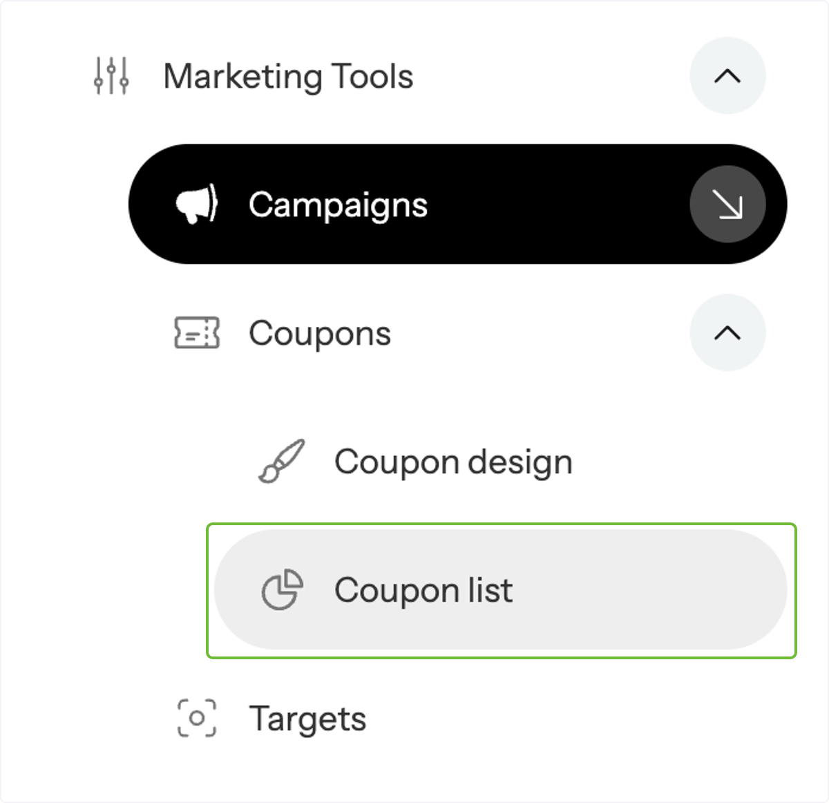 Access the Coupons List