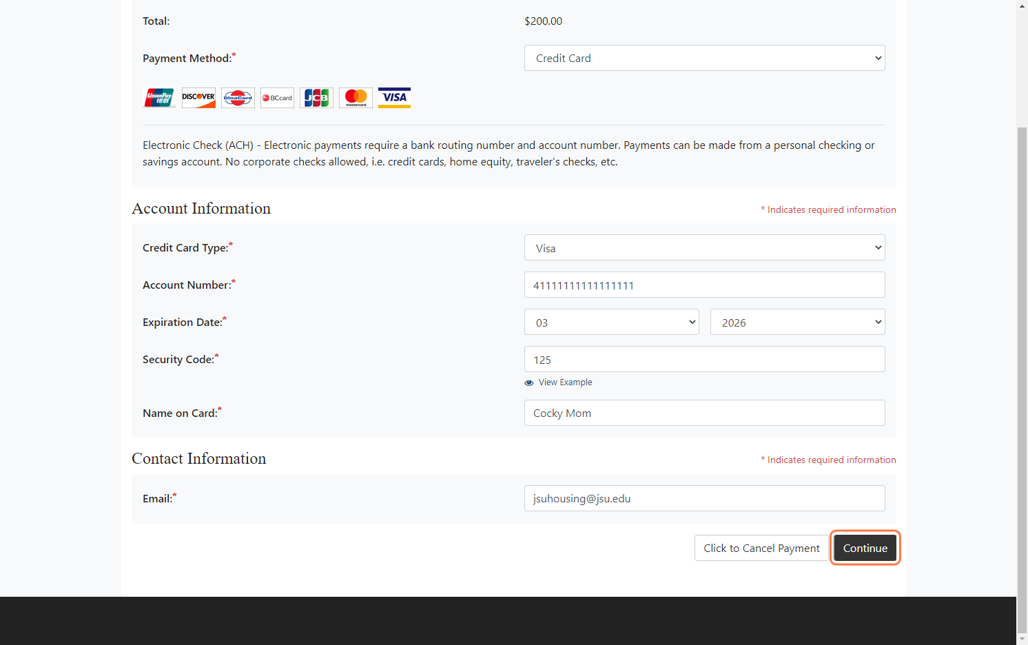 Click on Continue