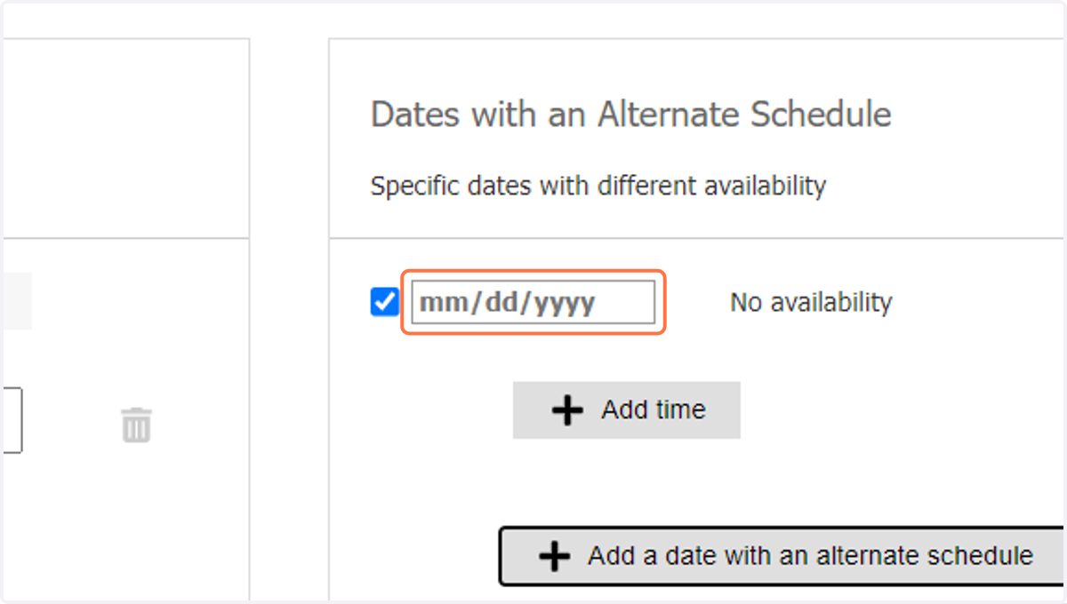 Click on mm/dd/yyyy