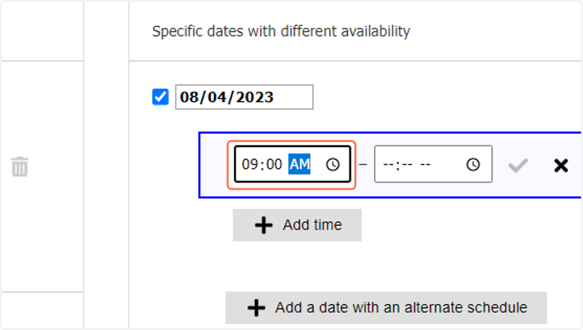 Add Start Time