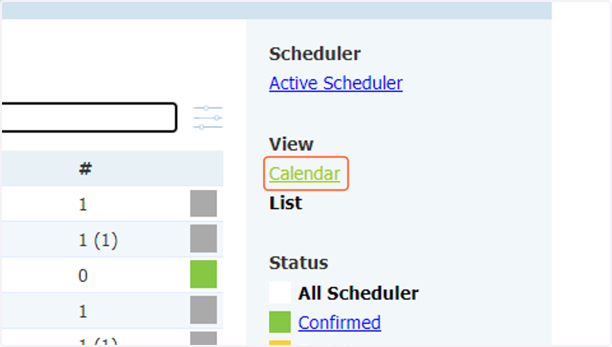 To view appointments, click Calendar