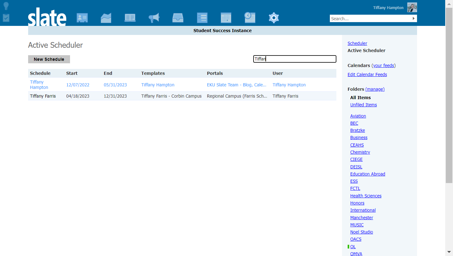 Click on Active Scheduler…