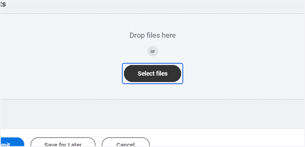 Click on Select files