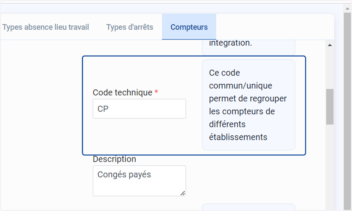 Modifier le "Code technique"