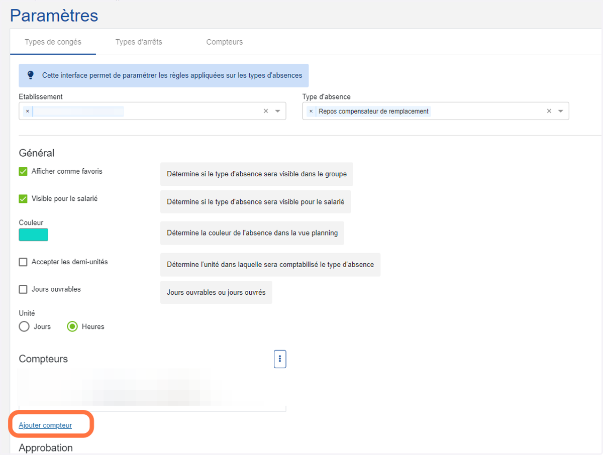 Cliquer sur "Ajouter compteur"