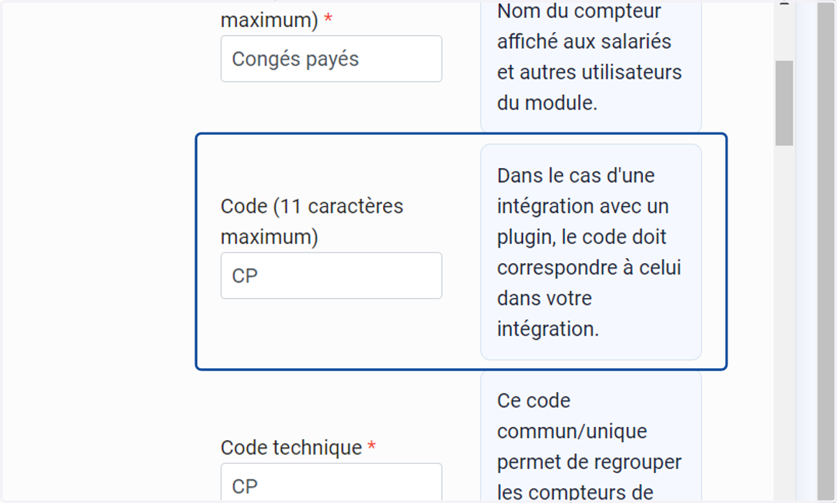 Modifier le "Code"