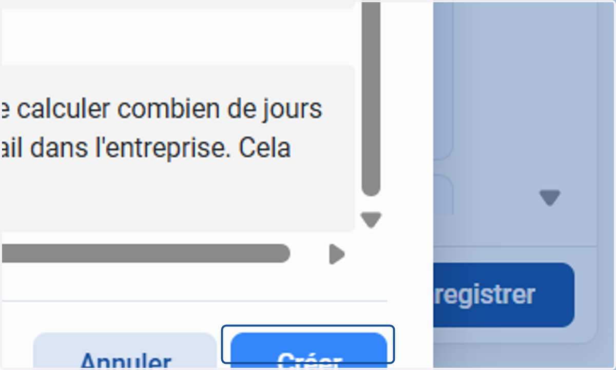Cliquer sur "Créer"