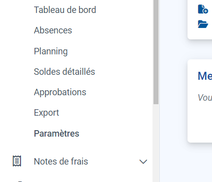 Cliquer sur "Paramètres"