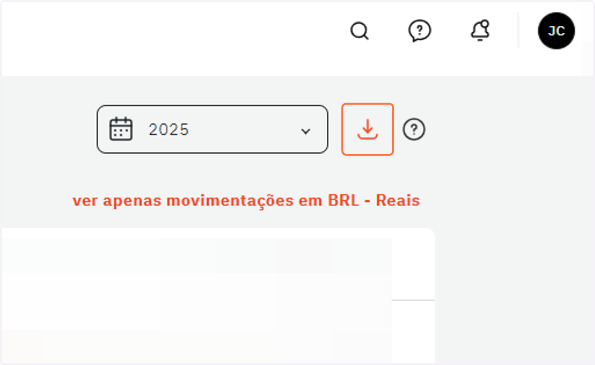 Clique na seta apontada para baixo, para fazer o download do arquivo