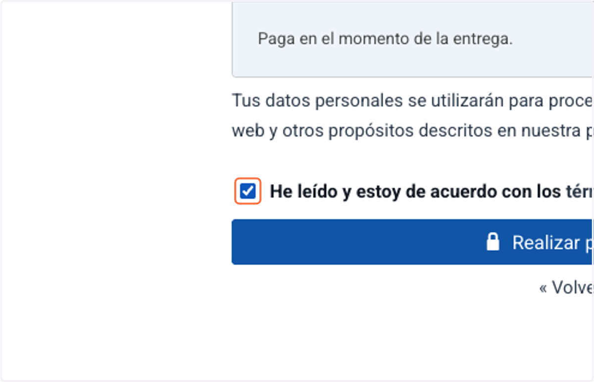 Haz Clic en: He leído y estoy de acuerdo con los términos y condiciones de la web.