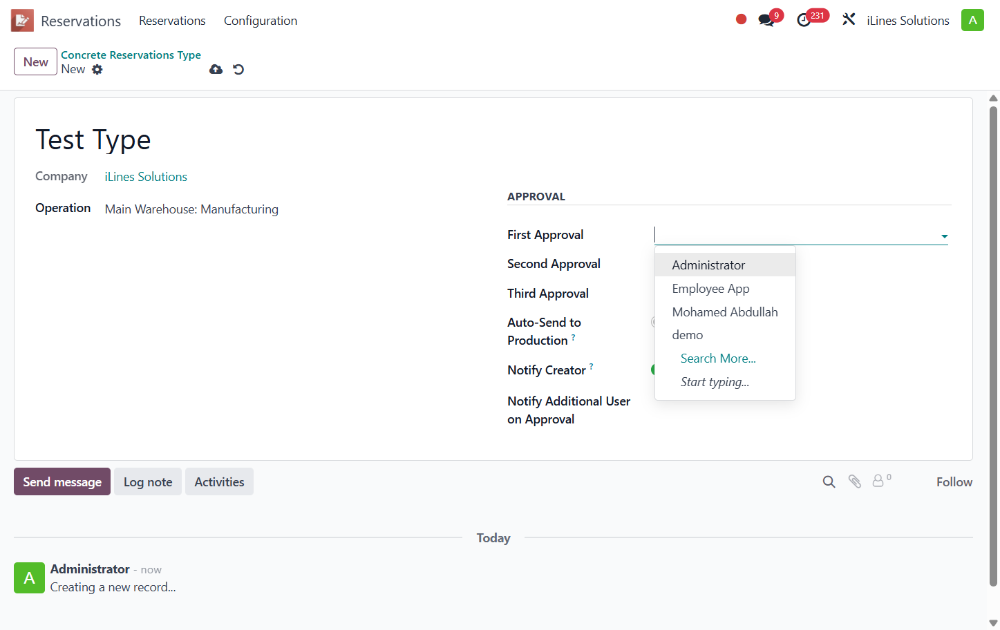 Click on Administrator