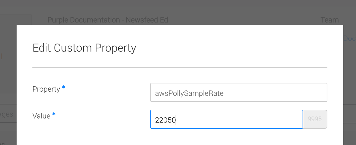 Next to 'Value' insert your desired sample rate, e.g. '22050' Next to 'Value' insert your desired sample rate, e.g. '22050'