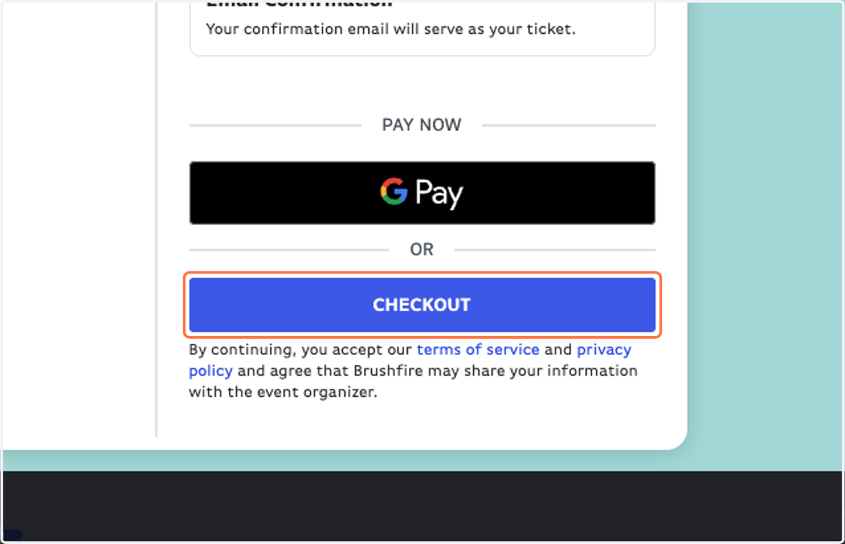Verify registrants & click on CHECKOUT