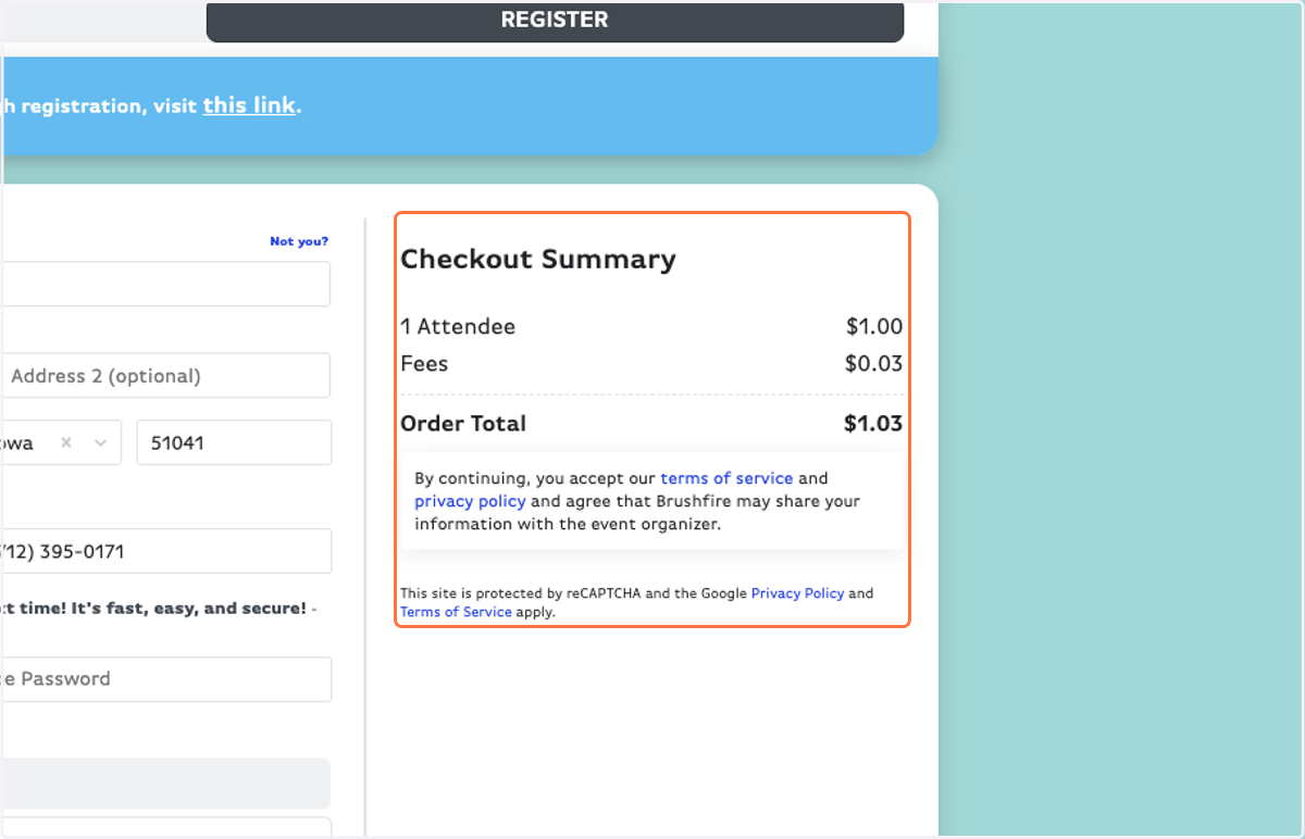NOTE: All card payments will incur a 2.9% service fee.