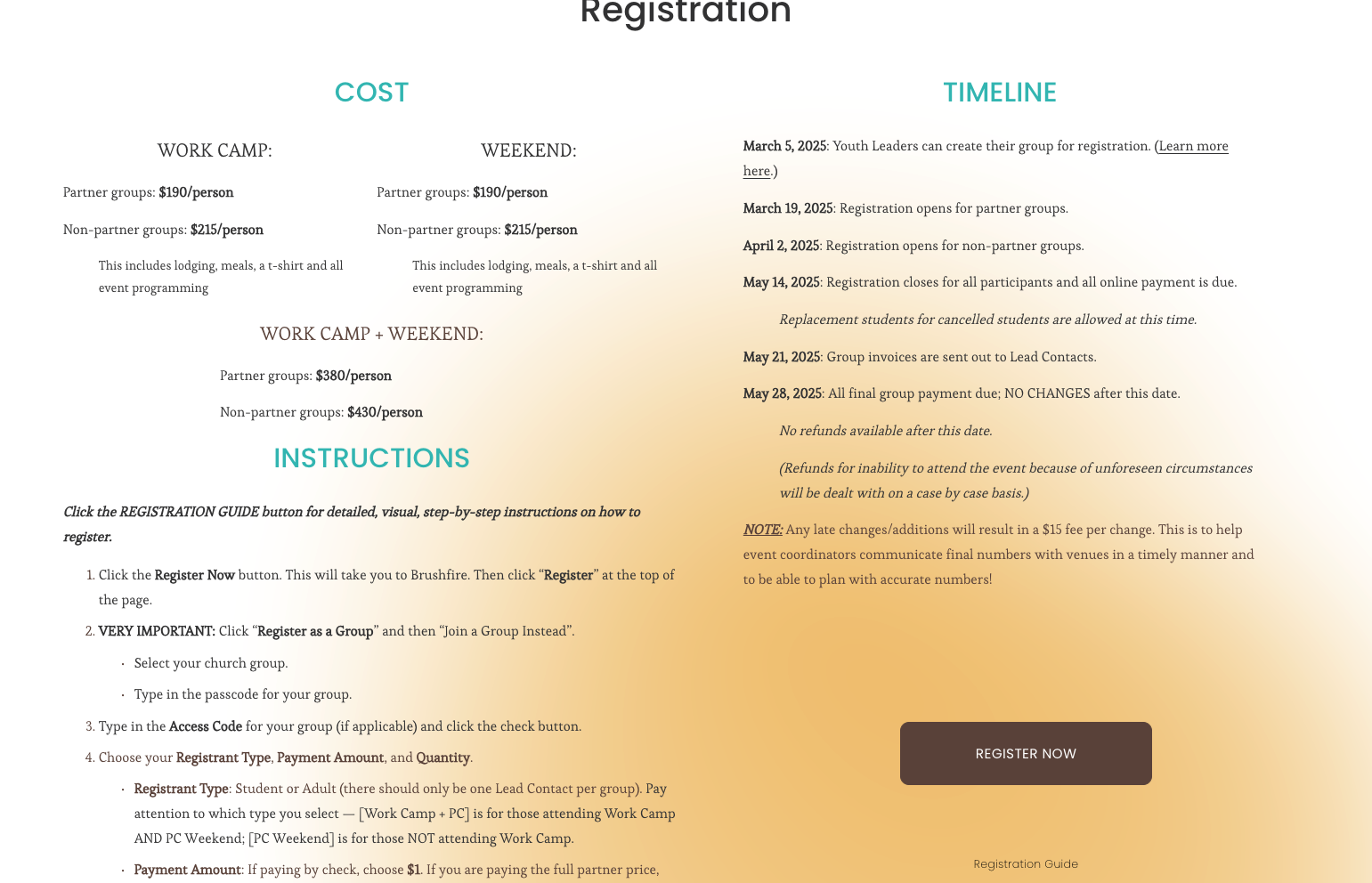 Click on REGISTER NOW