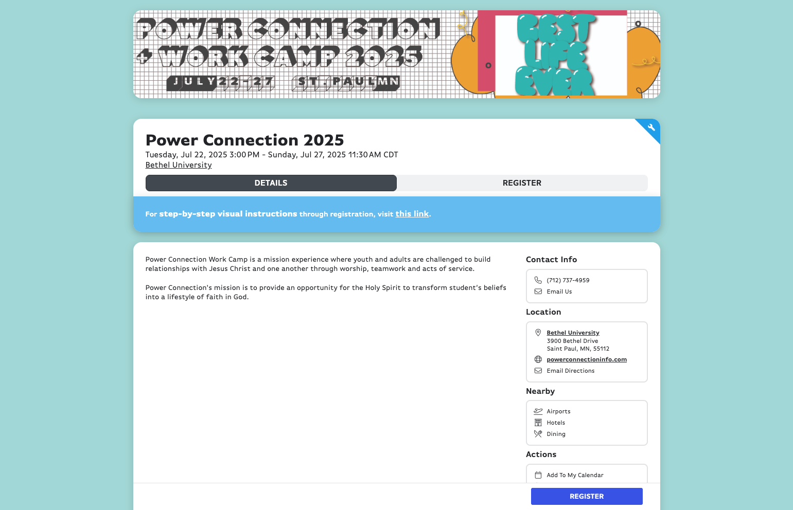 Click on REGISTER