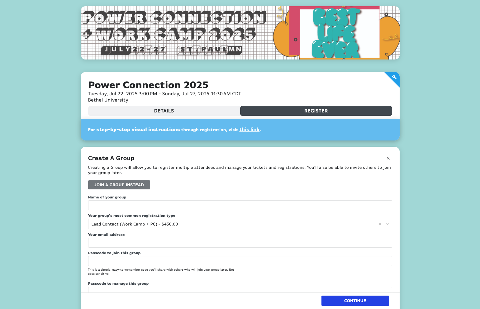 Click on JOIN A GROUP INSTEAD