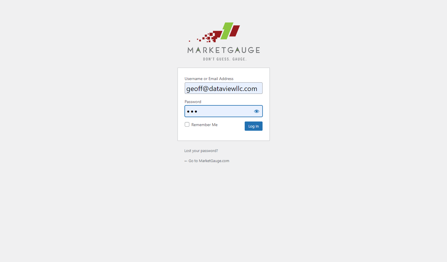 Click on Username or Email Address…