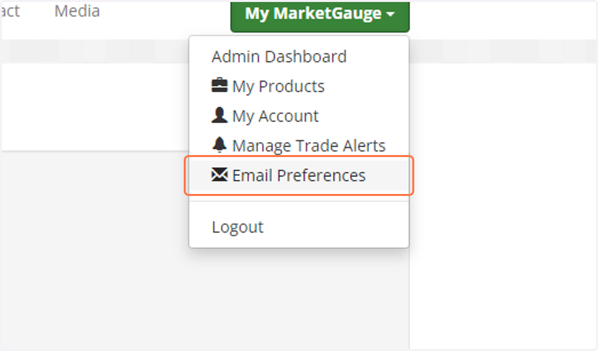 Click on Email Preferences