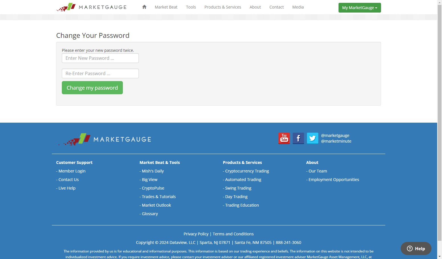 Click on My MarketGauge
