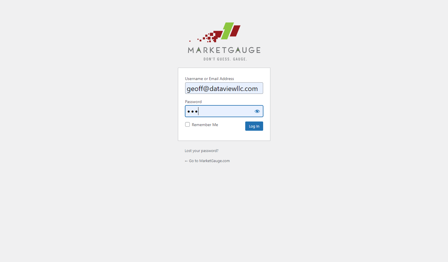 Click on password field