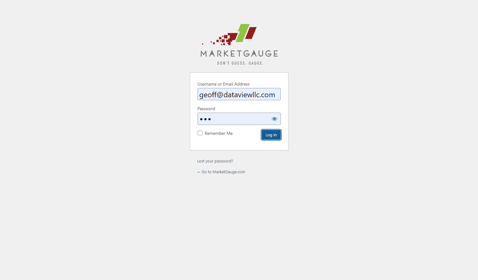 Click on Log In