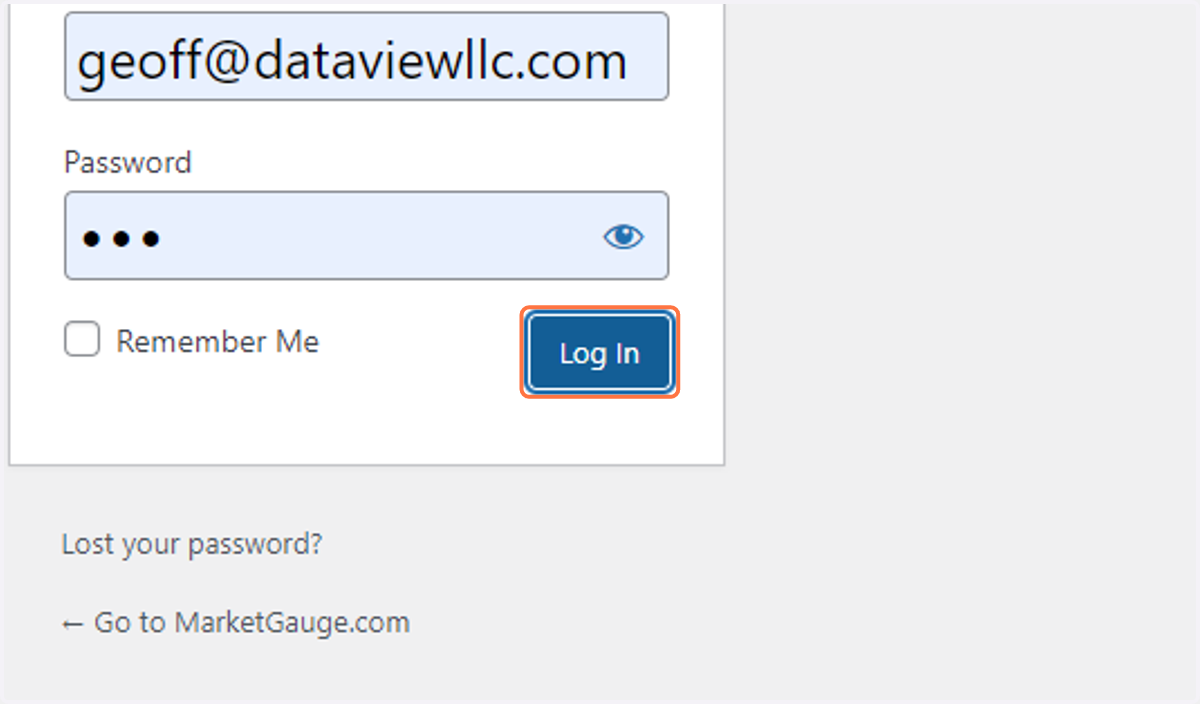 Click on Log In
