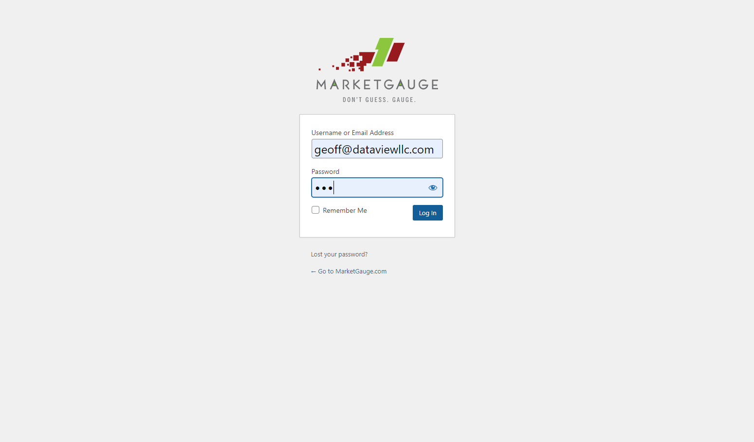 Click on Log In