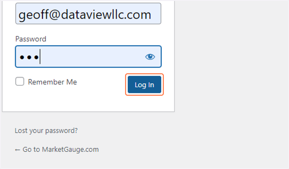 Click on Log In