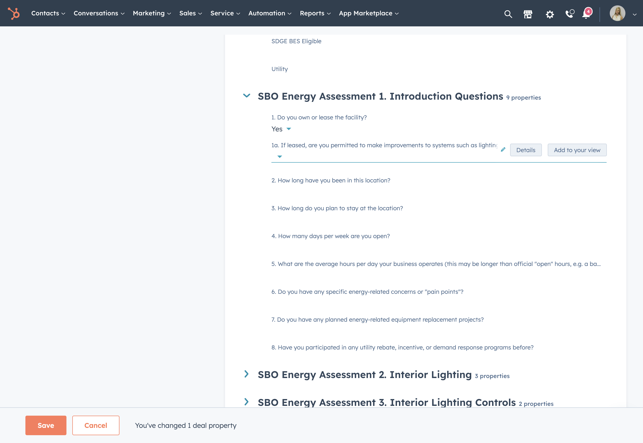 1a. If leased, are you permitted to make improvements to systems such as lighting, HVAC, etc.?