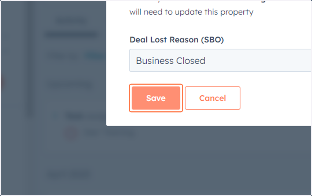 Click on Save
