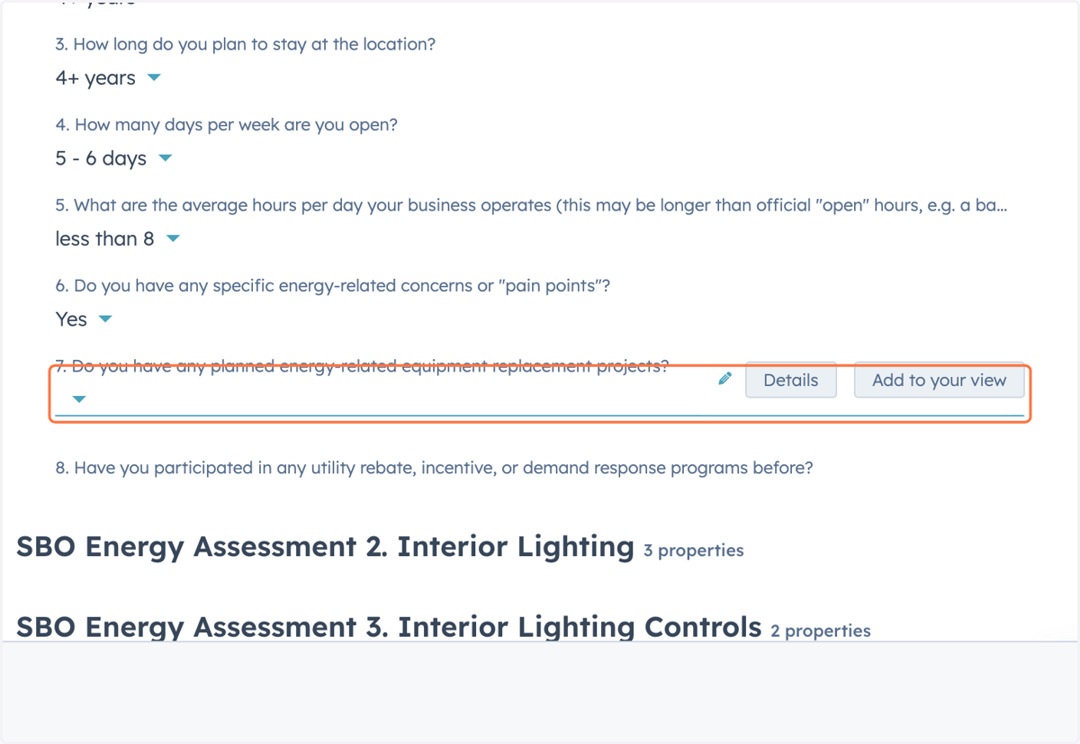 7. Do you have any planned energy-related equipment replacement projects?…