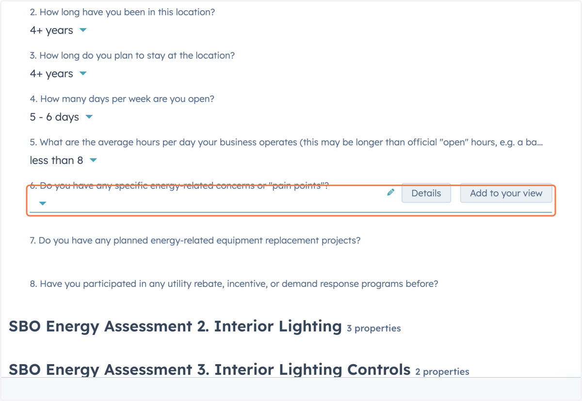 6. Do you have any specific energy-related concerns or "pain points"?…