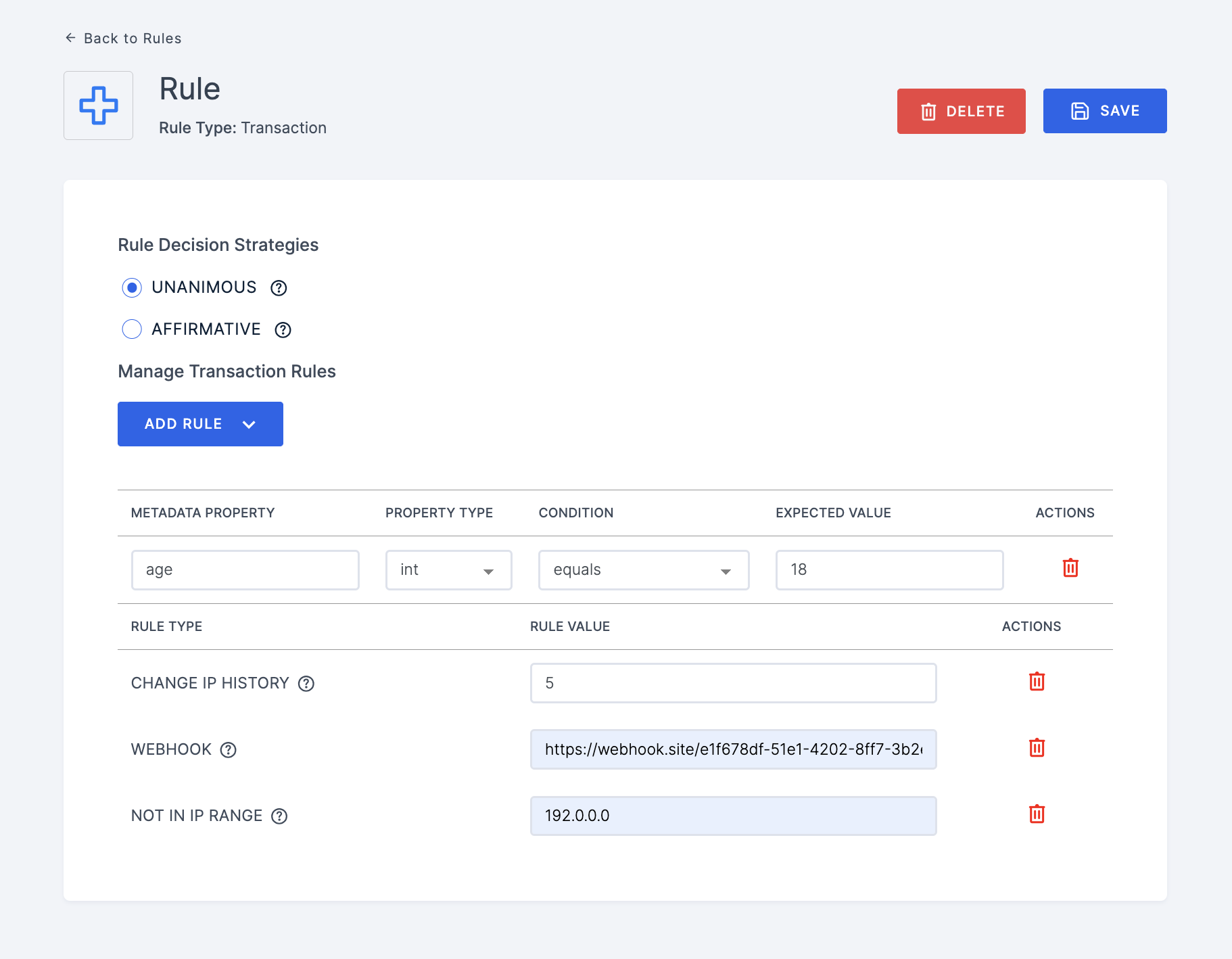 Rule Decision Strategies