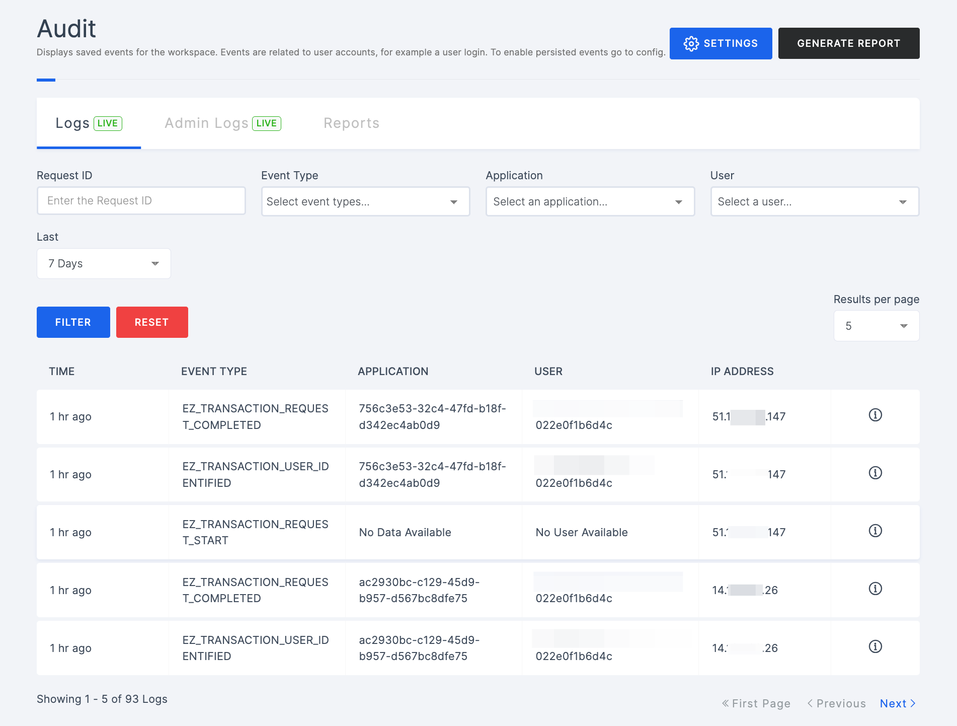 View Logs