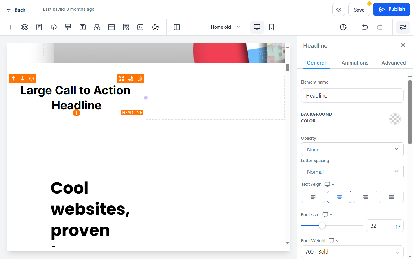 Click the + to add another element