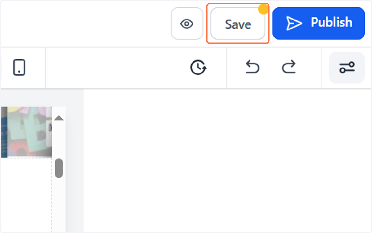 Remember to save any changes, and publish to go live