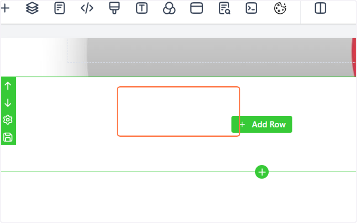 Drag the section to the page